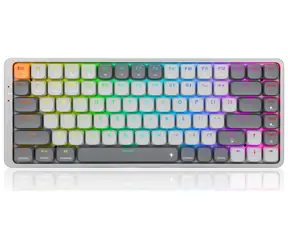 Redragon K652 Azure szary / Bezprzewodowa klawiatura do gier / mechaniczna / przełączniki czerwone / USB / RF 2,4 GHz / Bluetooth / US