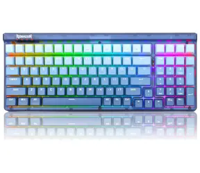 Redragon K656 Garen Fioletowy niebieski / Klawiatura do gier / mechaniczna / przełączniki fioletowy / USB / RF 2,4 GHz / Bluetooth / US