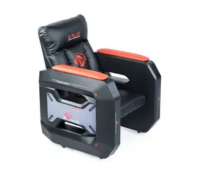 E-BLUE EEC338 Auroza Gaming sofa czarno-czerwona / skóra syntetyczna / ładowność do 200 kg