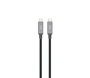 Kabel w oplocie Epico Thunderbolt 3 o długości 1 m, gwiezdna szarość