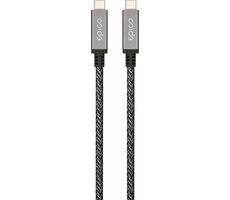 Kabel w oplocie Epico Thunderbolt 4, 1,5 m, gwiezdna szarość