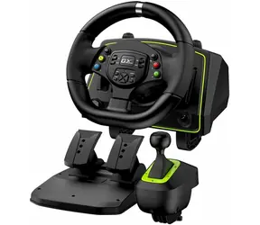 Genius GX SpeedMaster X2 / Kierownica i zestaw pedałów / Obrót o 1080° i wibracje / Pedały / Manetka / PC&Xbox&PS
