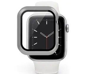 Epico Szklane etui ochronne do Apple Watch 4/5/6/SE (44 mm) srebrne