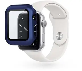 Szklane etui ochronne Epico do Apple Watch 4/5/6/SE (44 mm), niebieskie