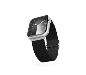 Dzianinowy pasek Epico Textile do Apple Watch 42/44/45 mm w kolorze czarnym