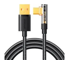 Joyroom S-UC027A6 Kątowy kabel do ładowania USB-A (M) - USB-C (M) 3A 1,2 m czarny 