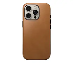 Nomad Modern Leather Case Skórzane etui na Apple iPhone 16 Pro angielski tan