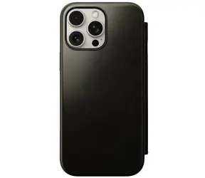 Etui Nomad Modern Leather Folio do Apple iPhone 16 Pro Max zielone chromowane
