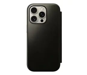 Etui Nomad Modern Leather Folio do Apple iPhone 16 Pro zielone chromowane