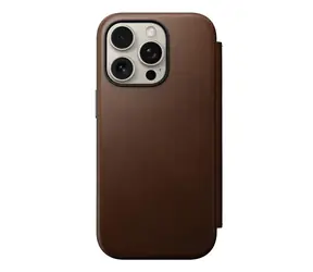 Nomad Modern Leather Folio Case do Apple iPhone 16 Pro Brązowy