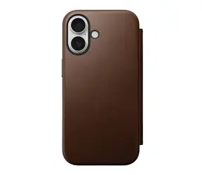 Nomad Modern Leather Folio Case do Apple iPhone 16 Brązowy
