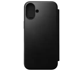 Nomad Nowoczesne skórzane etui folio do Apple iPhone 16 PLUS Czarne