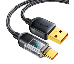 Joyroom S-AC066A16 Kabel ładujący Pryzmat USB-A (M) - USB-C (M) 66W 1,2m czarny 
