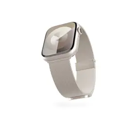 Pasek Epico Milanese+ do Apple Watch 42/44/45/46/49 mm - biały gwiazdowy