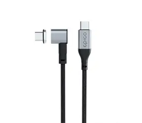 Kabel ładujący Epico Magnetic w oplocie USB-C na USB-C 2m, szary