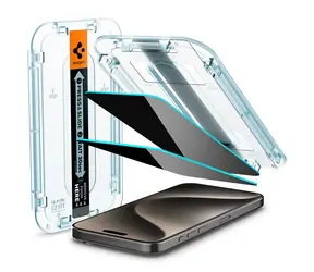 Spigen Glass tR EZ Fit HD Privacy 1 opakowanie szkła ochronnego do Apple iPhone 15 Pro Max