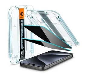 Spigen Glass tR EZ Fit HD Privacy 1 opakowanie szkła ochronnego do Apple iPhone 15 Pro 
