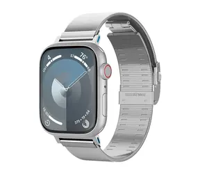 Pasek Spigen Sleek Link ze stali nierdzewnej do zegarków Apple Watch Series 42/44/45/49 mm w kolorze srebrnym