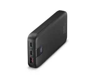 HAMA 201718 PD 10 czarny / Power bank / 10000 mAh / 2x USB-C / 1x USB-A / PD / QC / 20W