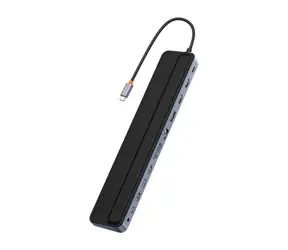 Baseus EliteJoy G2 Hub USB-C 12w1 szary / HDMI / USB-A / USB-C / RJ-45 / gniazdo 3,5mm / SD/TF / PD