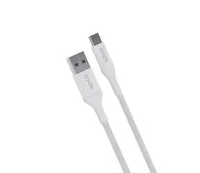 Kabel Epico w oplocie USB-C na USB-A 0,3m biały
