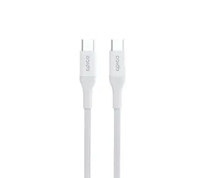 Kabel Epico w oplocie PD USB-C na USB-C 0,3m biały