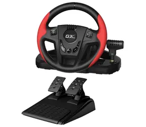 Genius GX SpeedMaster czarno-czerwony / zestaw kierownicy i pedałów / przewodowy / USB / wibracje / dźwignia zmiany biegów / na PC i PS
