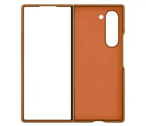 Samsung Pokrowiec ochronny wykonany ze skóry wegańskiej do Samsung Galaxy Z Fold 6 w kolorze brązowym