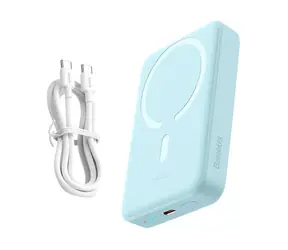 Baseus PPCX110203 Magnetyczny Mini niebieski / Powerbank / 10000mAh / USB-C / MagSafe / 30W