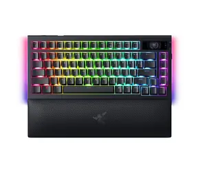 Razer BlackWidow V4 Pro 75% czarna / bezprzewodowa klawiatura do gier / mechaniczna / wyświetlacz OLED / USA