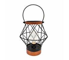 Latarnia metalowa Solight WO3105 z żarówką micro LED / 80lm / ciepła biel / 3xAA