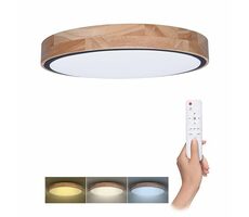 Oświetlenie LED Solight WO8005 z pilotem Iron Dąb / 48W / 3360lm / średnica 40cm