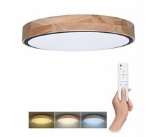 Oświetlenie LED Solight WO8006 z pilotem Iron Dąb / 60W / 4200lm / średnica 51cm