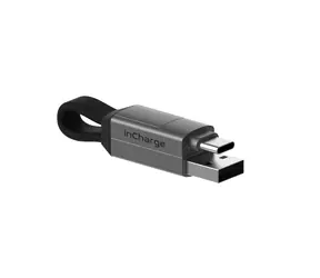 Rolling square inCharge 6 szary / kabel magnetyczny 6w1 / USB / USB-C / Lightning / microUSB / 15W