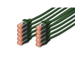 Kabel sieciowy Digitus DK-1644-010-G-10 Cat6 S/FTP 1 m zielony 10 szt.