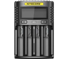 Nitecore UMS4 / Ładowarka / do 4 baterii AAA lub AA / LCD 