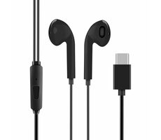 Obal:Me Słuchawki przewodowe USB-C czarne / z mikrofonem / 1,2 m