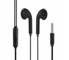 Obal:Me Słuchawki przewodowe 3,5 mm Jack czarny / z mikrofonem / 1,2 m
