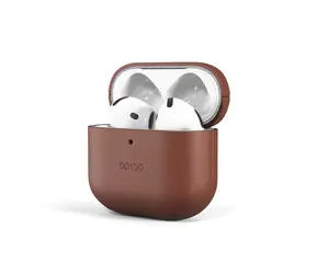 Epico Skórzane etui Ochronne skórzane etui do Apple Airpods 4/4 (ANC) w kolorze brązowym