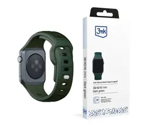 Silikonowy pasek do zegarka 3mk do Apple 38/40/41mm ciemnozielony