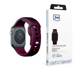 Silikonowy pasek do zegarka 3mk do Apple 38/40/41mm Mulberry