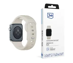 Silikonowy pasek do zegarka 3mk do Apple 38/40/41mm Nude