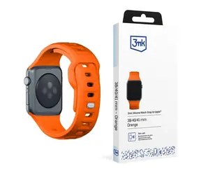 Silikonowy pasek do zegarka 3mk do Apple 38/40/41mm, pomarańczowy