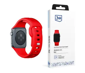Silikonowy pasek do zegarka 3mk do Apple 38/40/41mm, czerwony