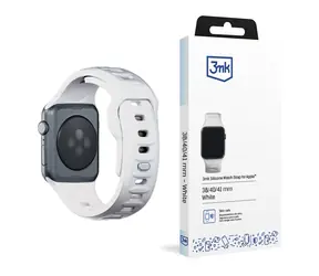 Silikonowy pasek do zegarka 3mk do Apple 38/40/41 mm, biały