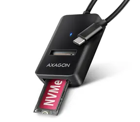 Axagon ADM2-CM USB-C 10Gbps - adapter M.2 NVMe i SATA SSD, kabel USB-C 10cm