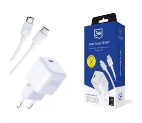 Ładowarka sieciowa 3mk Hyper Charger PD 25W + kabel USB-C