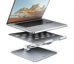 Axagon STND-LQ, aluminiowy stojak HQ do laptopów 10" - 17,3", regulowana wysokość i kąt nachylenia, szary