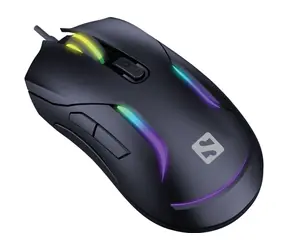 Sandberg LightFlow 6D czarna / Mysz gamingowa / 3600 DPI / LED / 6 przycisków / USB
