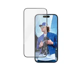 Szkło hartowane PanzerGlass UWF z aplikatorem do Apple iPhone 16/15 czarne